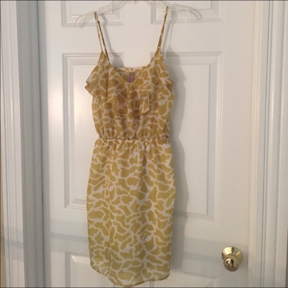 Gold & cream dress